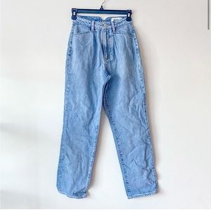 NWOT Paige Sarah Straight leg ankle jeans, high rise, light blue, size 23